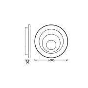 OSRAM LED-taklampa ORBIS SPIRAL ROUND, Ø 37 cm, vit 38 W