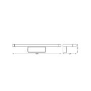 OSRAM LED-vägglampa ORBIS DISC BAR, krom, 40 cm, IP44, CCT