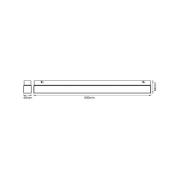 OSRAM LED-vägglampa SQUARE, vit, längd 60 cm, CCT, IP44