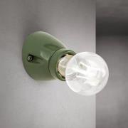 ORION Vägglampa Frost, grön, keramik, E27