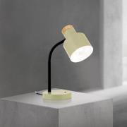 ORION Bordslampa Gili, ljusgrön, stål, höjd 35 cm, E27