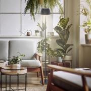 Briloner LED-golvlampa Loca, antracit, höjd 123 cm plast/metall