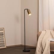 Opviq Golvlampa Emek 4081, svart, skärm i antikguld