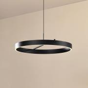 Lucande LED-hänglampa Rovan, Ø 60 cm, svart, CCT, dimbar