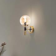 Lamkur Lighting Vägglampa Natalia, guldfärgad, Ø 15 cm, glas, E14