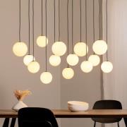 Nowodvorski Lighting Hänglampa SNOWBALL, opalglas/svart, 100 x 34 cm, ...