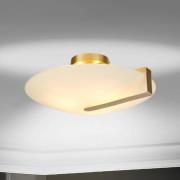 Searchlight Sundial taklampa, guld/opalvit, stål, glas, E27