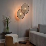 OSRAM golvlampa Decor Rattan Dandelion, 2 lampor, beige, E27