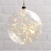 STAR TRADING LED-dekorkula Glow av glas, Ø 20 cm klart