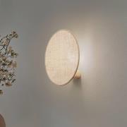 TK Lighting Pulse vägglampa, jute skärm, naturbrun, Ø 30 cm
