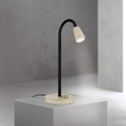 ORION Bordslampa Dotty, khaki, höjd 45 cm, fot, dimmer, GU10
