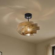 Domiluce Taklampa Vento, svart/guld, metall, Ø 40 cm, E27