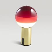 MARSET batteridriven bordslampa Dipping Light, röd/mässing, dimbar