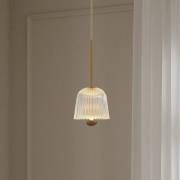 Nuura Aps Nuura LED-hänglampa Asteea 1, Ø 12 cm, mässingsfärgad/klar