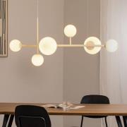 ALDEX Hänglampa Dione, opal/kräm, 6 lampor