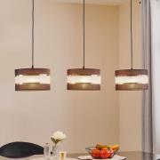 HELAM Balkpendellampa Helen svart-guld 3 lampor