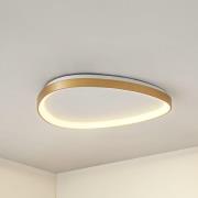 Lucande LED-taklampa Asken, 61 cm, guld, CCT, dimbar