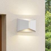 Lindby LED-utomhusvägglampa Anlira, vit, uppåt och nedåt, IP65