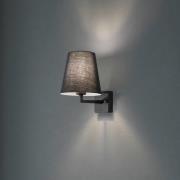 Opviq Vägglampa Profil, svart, metall/tyg, höjd 30 cm