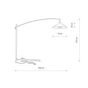 Nowodvorski Lighting Båglampa Poise, svart, stål, textil, utsträckning...