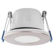 MEGAMAN LED-inbyggnadsspot Tego Slim, 2 800 K, nickel, IP65, 1-pack