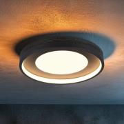 Trio Lighting LED-taklampa Solea, matt svart, Ø 40 cm, plast