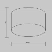 Maytoni LED-utomhustaklampa Zon, svart, Ø 12 cm, 3 000 K metall
