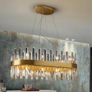 Schuller Valencia Grace taklampa, järn, glas, oval, 20 lampor