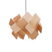 LZF LAMPS LZF pendellampa Escape, bok/nickelfärgad, Ø 30 cm, trä