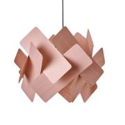 LZF LAMPS LZF pendellampa Escape, ljusrosa/nickelfärgad, Ø 30 cm, trä