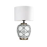 PR Home Bordslampa New York, vit, höjd 61 cm, keramik