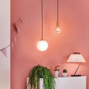 Paulmann hänglampa Menja vit satinerad/mässing Ø 20 cm IP44