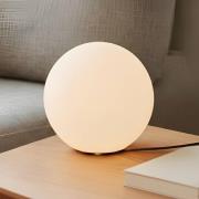 Lindby bordslampa Marike, vit, glas, klot, Ø 25 cm, E27