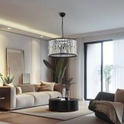 Avonni Hänglampa AV-1667-3BSY med kristallglasstavar