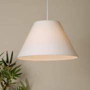 Searchlight Hänglampa Lyta, vit, Ø 38 cm, textil, E27, konisk form