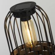 Searchlight Solar-LED-terrasslampa Tahoa, 26 cm, grå, rotting, IP44