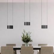 PURE LED-hänglampa Clipse, grå, längd 110 cm, CTT, 6 lampor