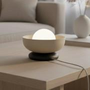 EMIBIG LIGHTING Bordslampa Ozzy LN1, beige, stål/glas, höjd 13 cm, G9