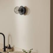 Globen Lighting taklampa Art Deco, svart/grå, glas