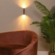 Lucide Spotlight till vägg Dupla, rostfärgad, höjd 18 cm, metall, 2 la...