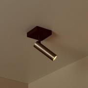 Lucide Takspotlight Grado, längd 10 cm, grå, metall