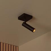 Lucide Takspotlight Grado, längd 10 cm, svart, metall