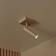 Lucide Takspotlight Grado, längd 10 cm, taupe, metall