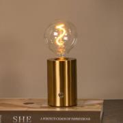 Lucide Batteridriven bordslampa Vivo, mässingsfärgad, höjd 22 cm, meta...