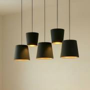 Lucande Thamila hänglampa, svart, guld, järn