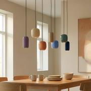 Lucande taklampa Narion, 7-ljus, färgstark, metall, GU10