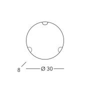 austrolux Kolarz vägglampa Nonna, Ø 30 cm, blomma guldfärgad, glas