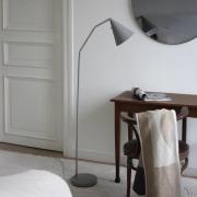 Markslöjd LED-golvlampa Funil, grå, metall, dimbar