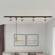 Trio Lighting Rälssats DUOline Marley, svart/mässing, 2 m 6 lampor GU1...