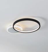 EGLO LED-taklampa Gafares, svart aluminium 41 cm fjärrkontroll CCT